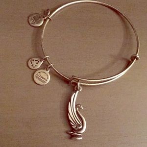 Alex and Ani Swan Charm Bangle